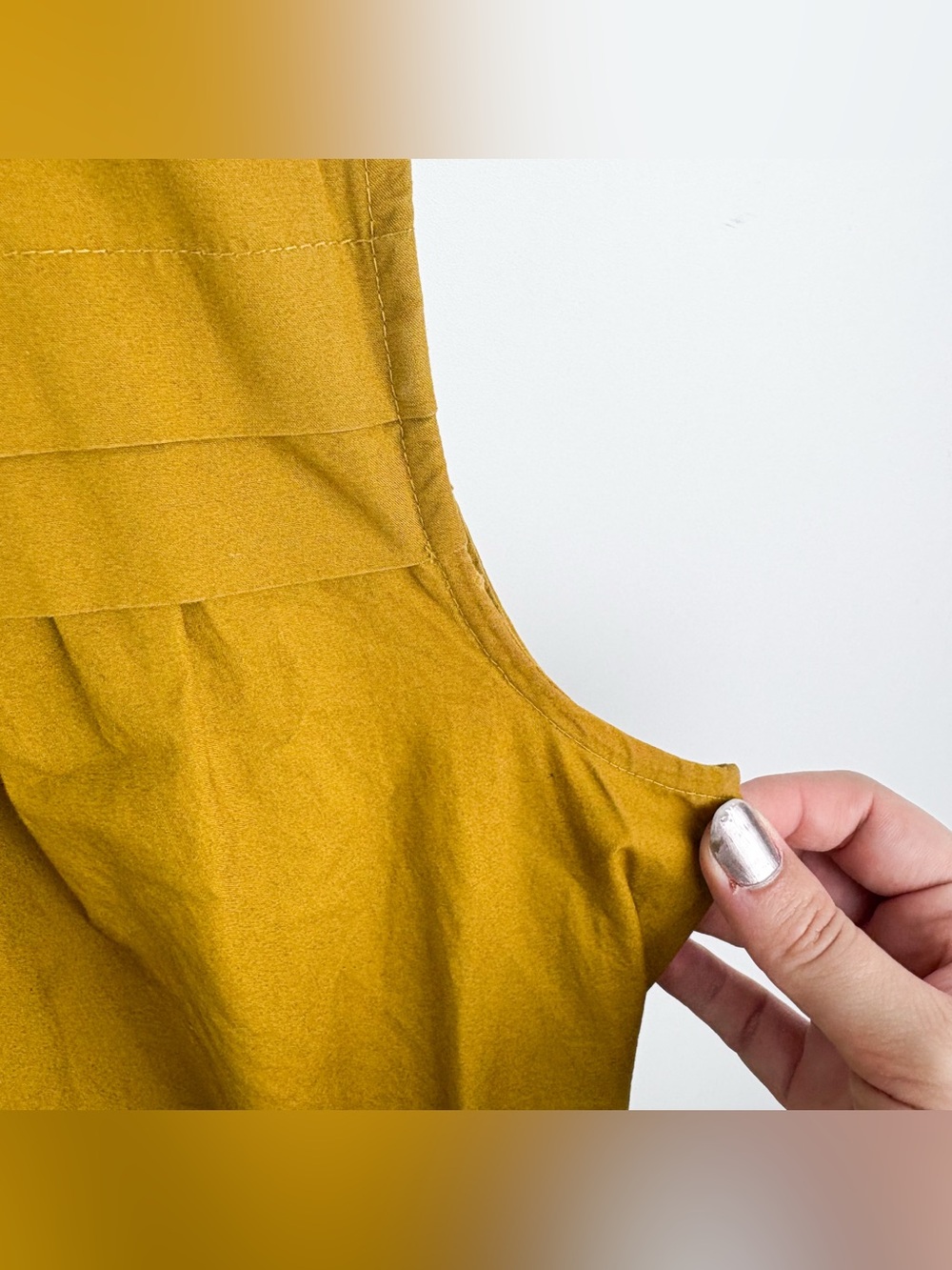 Anthropologie Sleeveless Vested Pleated Midi Dress Gold Yellow Satin Small - Picture 5 of 9